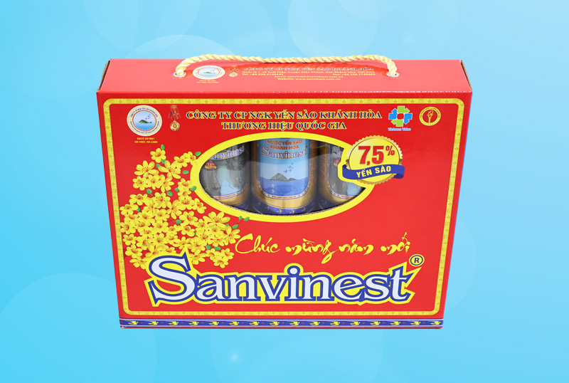 Nước Yến sào Sanvinest Khánh Hòa hộp 10 lon 190ml - S121H10