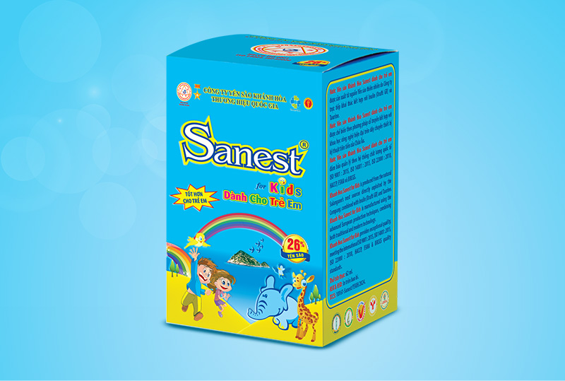 Nước Yến sào Khánh Hòa Sanest dành cho trẻ em hộp 1 lọ 62ml - S161