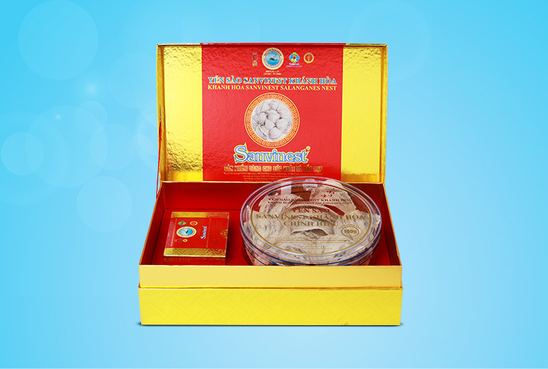 Yến sào Sanvinest Khánh Hòa chính hiệu nguyên tổ hộp 100g - S110