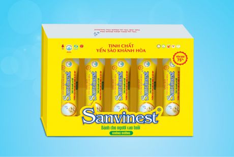 Tinh chất Yến sào Khánh Hòa Sanvinest không đường dành cho người cao tuổi hộp 20 túi 25ml-TC515H20