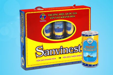 Nước Yến sào Khánh Hòa Sanvinest lon 190ml, hộp 10 lon - 121H10