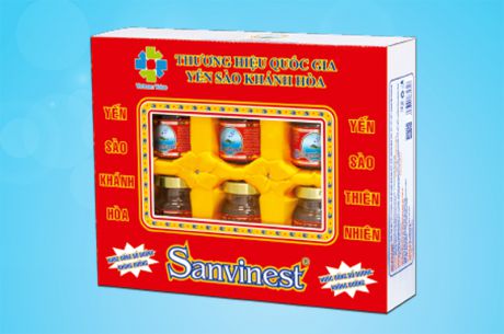 Nước yến sào Khánh Hòa Sanvinest không đường lọ 70ml, hộp 6 lọ  - 102H6