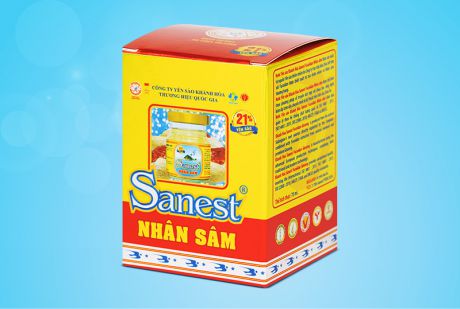 Nước Yến sào Khánh Hòa Sanest Fucoidan Nhân sâm hộp 1 lọ 70ml - S700