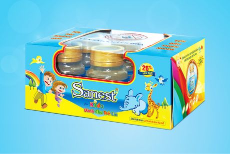 Nước Yến sào Khánh Hòa Sanest dành cho trẻ em hộp 6 lọ 62ml - S161H6