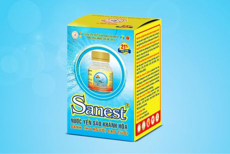 Nước Yến sào Khánh Hòa Sanest dành cho người cao tuổi hộp 1 lọ 70ml - S095