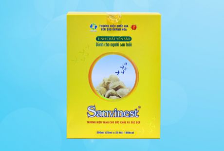 Tinh chất Yến sào Khánh Hòa Sanvinest dành cho người cao tuổi hộp 20 túi 25ml- TC512H20