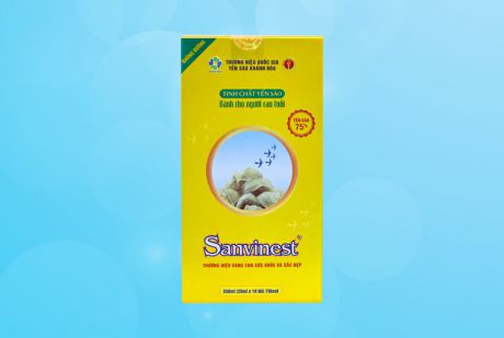 Tinh chất Yến sào Khánh Hòa Sanvinest không đường dành cho người cao tuổi hộp 10 túi 25ml - TC515H10