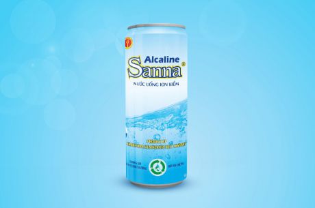 Nước uống ion kiềm Sanna đóng lon Alcaline Sanna - IONL