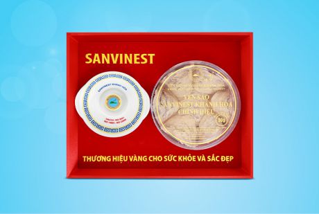 Hộp quà tặng Yến sào Sanvinest Khánh Hoà chính hiệu nguyên tổ - Q150