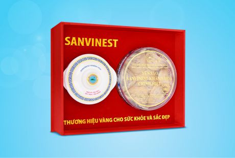 Hộp quà tặng Yến sào Sanvinest Khánh Hoà chính hiệu nguyên tổ - Q150