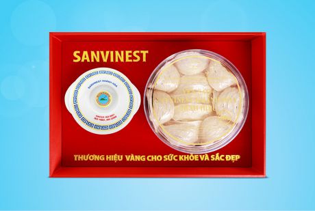  Hộp quà tặng Yến sào Sanvinest Khánh Hoà chính hiệu nguyên tổ sơ chế 100g - Q210