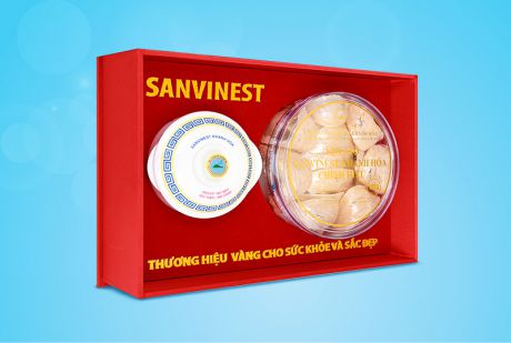  Hộp quà tặng Yến sào Sanvinest Khánh Hoà chính hiệu nguyên tổ sơ chế 100g - Q210