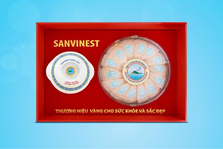 Hộp quà tặng Yến sào Sanvinest Khánh Hòa chính hiệu tinh chế dạng tổ 100g - Q610