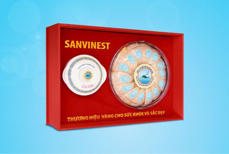 Hộp quà tặng Yến sào Sanvinest Khánh Hòa chính hiệu tinh chế dạng tổ 100g - Q610