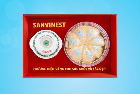 Hộp quà tặng Yến sào Sanvinest Khánh Hòa chính hiệu tinh chế dạng tổ 50g - Q650