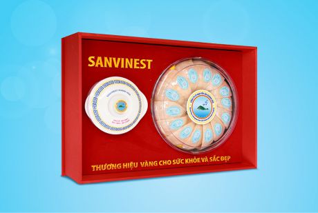 Hộp quà tặng Yến sào Sanvinest Khánh Hòa chính hiệu tinh chế dạng tổ 50g - Q650