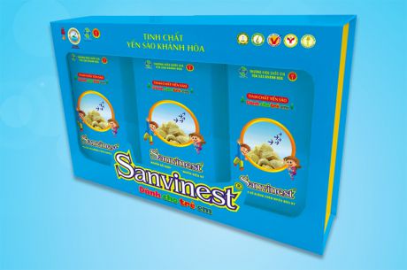 Tinh chất Yến sào Khánh Hòa Sanvinest dành cho trẻ em hộp quà tặng 30 túi 25ml (3 x hộp 10 túi)- QTC511H30