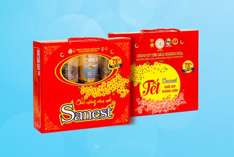 Nước Yến sào Khánh Hòa Sanest hộp 6 lon hộp quà tặng - S001H6QT