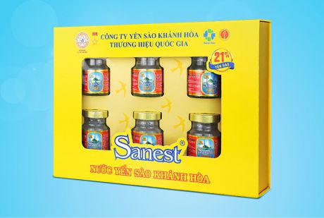 Nước Yến sào Khánh Hòa Sanest hộp 6 lọ 70ml QT - S002H6QT