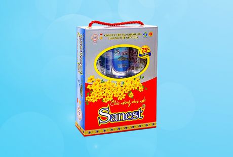 Nước Yến sào Khánh Hòa Sanest không đường hộp 6 lon 190ml - S003H6 	