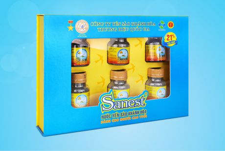 Nước Yến sào Khánh Hòa Sanest dành cho người cao tuổi hộp 6 lọ 70ml - S095H6