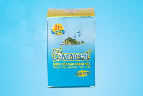 Nước Yến sào Khánh Hòa Sanest không đường dành cho người cao tuổi hộp 1 lọ 70ml - S096