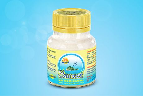 Nước Yến sào Khánh Hòa Sanest không đường dành cho người cao tuổi hộp 1 lọ 70ml - S096