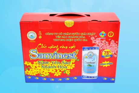 Nước Yến sào Sanvinest Khánh Hòa không đường thùng 24 lon 190ml - S125T24