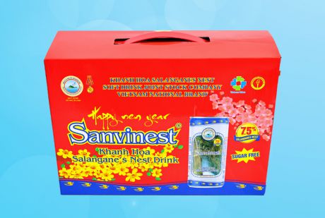 Nước Yến sào Sanvinest Khánh Hòa không đường thùng 24 lon 190ml - S125T24