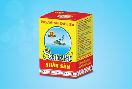 Nước Yến sào Khánh Hòa Sanest Fucoidan Nhân sâm hộp 1 lọ 70ml - S700