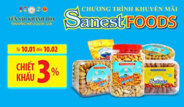 Chương trình khuyến mãi sản phẩm Sanest Foods từ ngày 10/01/2025 đến hết ngày 10/02/2025