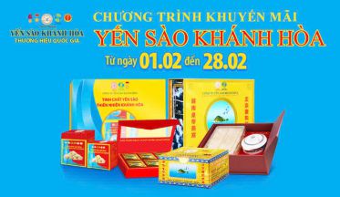 Chương trình khuyến mãi sản phẩm Yến sào đảo thiên nhiên tinh chế và Tinh chất yến sào áp dụng tại hệ thống Cửa hàng GTSP trực thuộc Công ty từ ngày 01/02/2025 đến hết ngày 28/02/2025