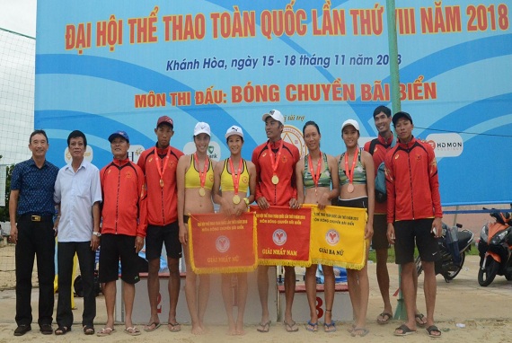 Đại hội TDTT Toàn quốc 2018: Khánh Hòa giành trọn 2 HCV bóng chuyền bãi biển