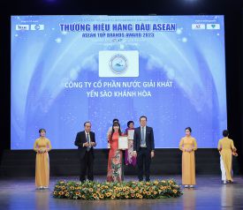 Công ty Cổ phần Nước giải khát Yến sào Khánh Hòa được bình chọn Top 10 Thương hiệu hàng đầu ASEAN - ASEAN Top Brands Award 2023